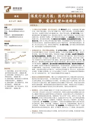 煤炭行业月报:国内供给维持弱势,需求有望加速释放