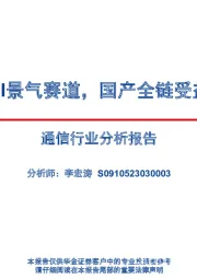 通信行业分析报告：AI景气赛道，国产全链受益