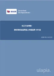 化工行业周报：赛轮等轮胎品牌登上中国品牌500强