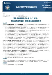 海外氢能专题之行业篇（一）欧洲：制储运用政策完善，碳税落地加速绿氢平价
