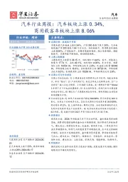汽车行业周报：汽车板块上涨0.34%，商用载客车板块上涨8.06%