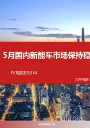 EV观察系列164:5月国内新能车市场保持稳定增长
