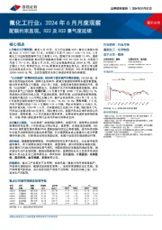 氟化工行业：2024年6月月度观察：配额约束显现，R22及R32景气度延续