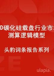 中国LED碳化硅载盘行业市场规模测算逻辑模型 头豹词条报告系列