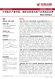 钢铁行业周度报告：日均铁水产量回落，钢价在供需双弱下出现低位反弹