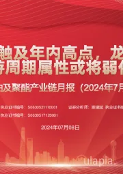 原油及聚酯产业链月报(2024年7月):原油紧张或触及年内高点,龙头主导的下游周期属性或将弱化