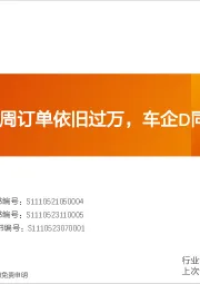 汽车数据研究院：车企J七月单周订单依旧过万，车企D同比增长50%