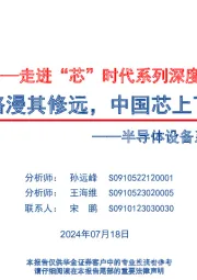 半导体设备系列报告之光刻机：国产路漫其修远，中国芯上下求索