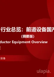 2024年中国半导体设备行业总览：前道设备国产替代正当时（摘要版）