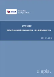 化工行业周报：赛轮联合央视新闻推出特别直播节目，维生素等价格有所上涨