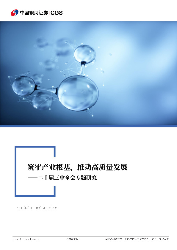 化工行业：二十届三中全会专题研究-筑牢产业根基，推动高质量发展
