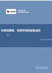 存贷双降息，利率传导机制显成效银行