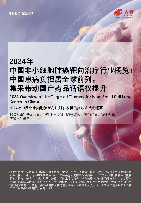 2024年中国非小细胞肺癌靶向治疗行业概览：中国患病负担居全球前列，集采带动国产药品话语权提升（摘要版）