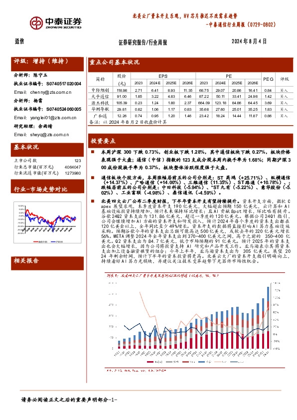 通信行业周报：北美云厂资本开支乐观，NV芯片推迟不改需求趋势