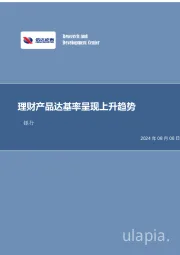 银行行业月报：理财产品达基率呈现上升趋势