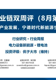 锂电产业链双周评(8月第1期):政策助推充电桩产业发展,宁德时代新能源生活广场全球首发
