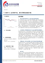 传媒互联网行业周报：7月海外AI应用较平淡，国内多模态进展加速