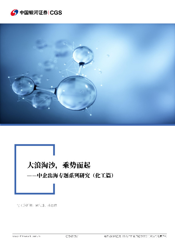 中企出海专题系列研究（化工篇）：大浪淘沙，乘势而起