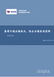 券商中期业绩承压,险企业绩表现亮眼非银金融