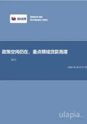 银行:政策空间仍在,重点领域贷款高增