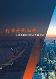 非银金融行业上市券商2024年半年报综述：业绩环比改善，行业分化加剧