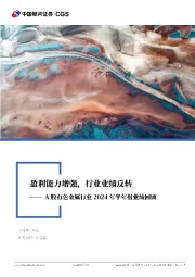 A股有色金属行业2024年半年报业绩回顾：盈利能力增强，行业业绩反转