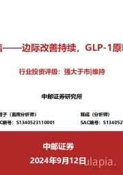 原料药板块中报总结：边际改善持续，GLP-1原料药进入快速放量期