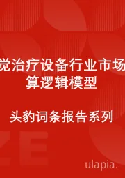 中国视觉治疗设备行业市场规模测算逻辑模型 头豹词条报告系列