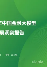 2024年中国金融大模型产业发展洞察报告