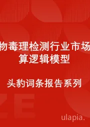 中国药物毒理检测行业市场规模测算逻辑模型 头豹词条报告系列