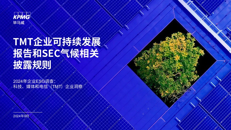 TMT企业可持续发展报告和SEC气候相关披露规则