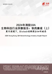 2024年港股18A生物科技行业洞察报告:制药赛道(上):寒冬困境下,Biotech创新药企如何破局