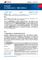 计算机行业点评：华为全联接大会召开，鸿蒙生态持续壮大