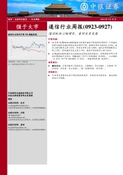 通信行业周报：通信板块小幅增长，看好未来发展