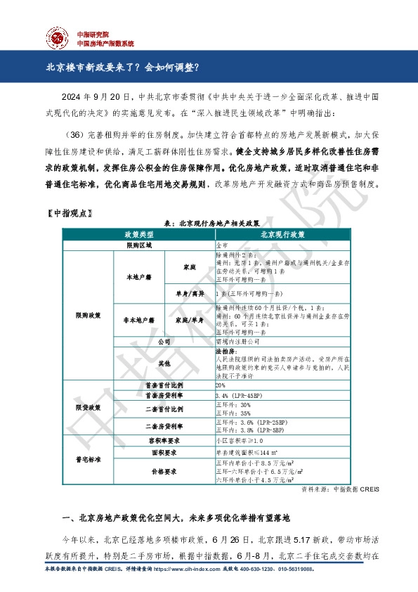 房地产行业：北京楼市新政要来了？会如何调整？