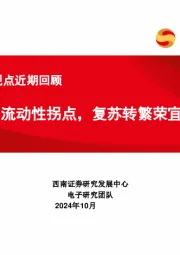 电子行业观点近期回顾:政策、流动性拐点,复苏转繁荣宜捂股