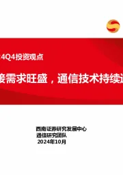 通信行业2024Q4投资观点：AI连接需求旺盛，通信技术持续迭代