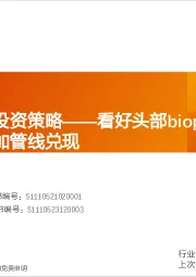 创新药板块投资策略:看好头部biopharma,实现盈利叠加管线兑现