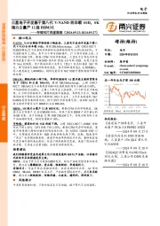 电子行业存储芯片周度跟踪：三星电子开发基于第八代V~NAND的车载SSD，SK海力士量产12层HBM3E