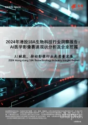2024年港股18A生物科技行业洞察报告:AI医学影像赛道现状分析及企业挖掘:AI赋能,推动影像行业高质量发展