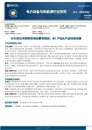 电力设备与新能源行业周报：分布式光伏新政落地助需求释放，BC产能&产品持续进展