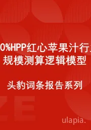 中国100%HPP红心苹果汁行业市场规模测算逻辑模型 头豹词条报告系列