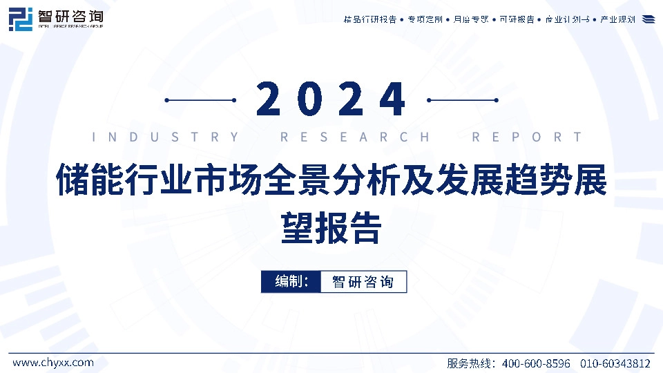 2024储能行业市场全景分析及发展趋势展望报告