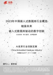 2023年中国嵌入式数据库行业概览：链接未来-嵌入式数据库驱动的数字创新