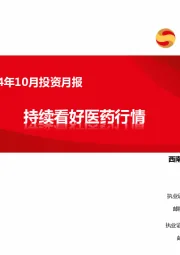 医药行业2024年10月投资月报：持续看好医药行情