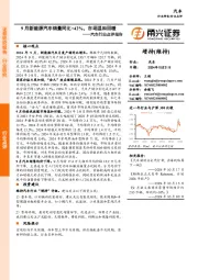 汽车行业点评报告：9月新能源汽车销量同比+42%，市场温和回暖