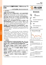 电子行业周报:OPPOFind N3折叠屏手机降价,苹果iPad mini 7开启预购