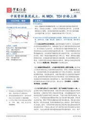 基础化工行业周报：中国资环集团成立，纯MDI、TDI价格上涨