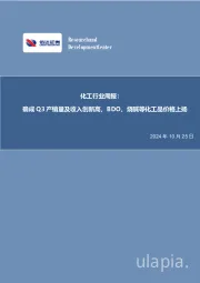 化工行业周报：确成Q3产销量及收入创新高，BDO、烧碱等化工品价格上扬