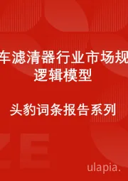 中国汽车滤清器行业市场规模测算逻辑模型 头豹词条报告系列